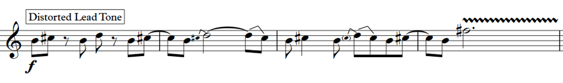 Score excerpt showing the electric guitar part of You Know My Name's introduction